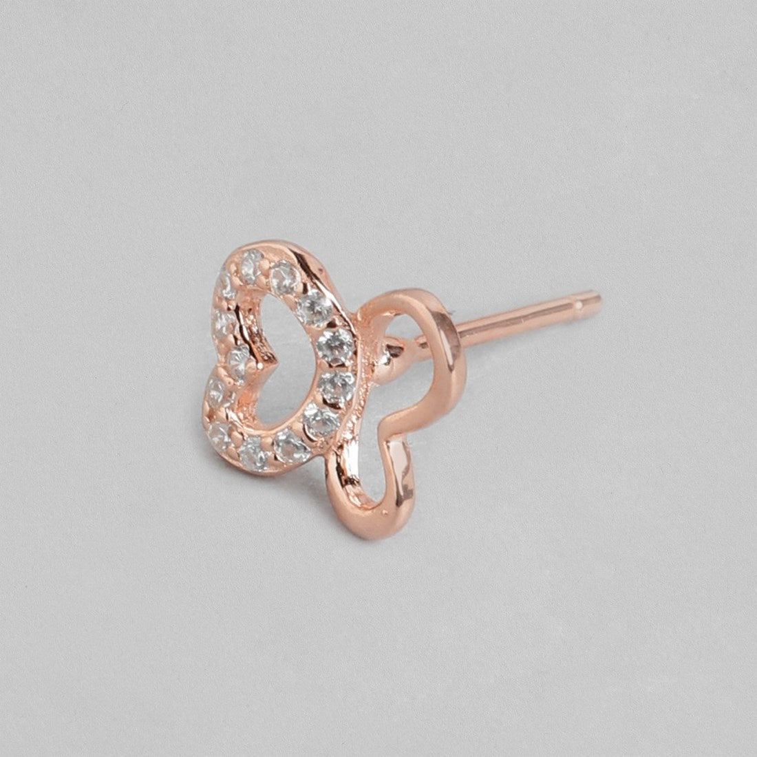 Butterfly Dreams CZ Rose Gold-Plated 925 Sterling Silver Earrings