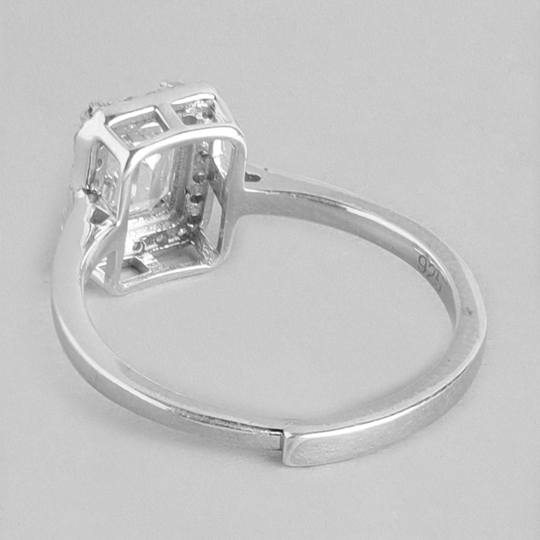 Dazzling Geometry CZ 925 Sterling Silver Ring