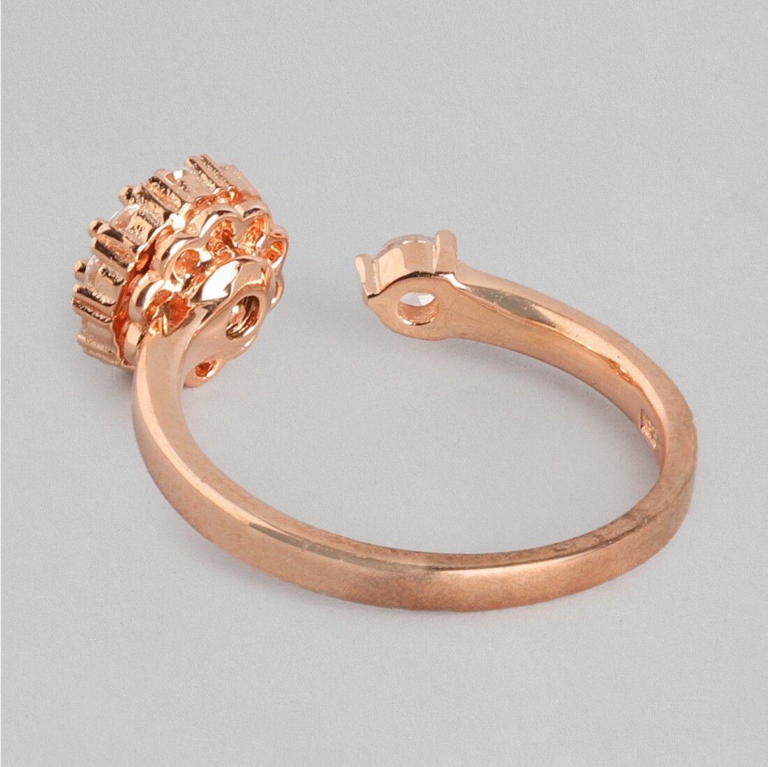 Bosslady 925 Silver Rotating Ring in Rose Gold (Adjustable)