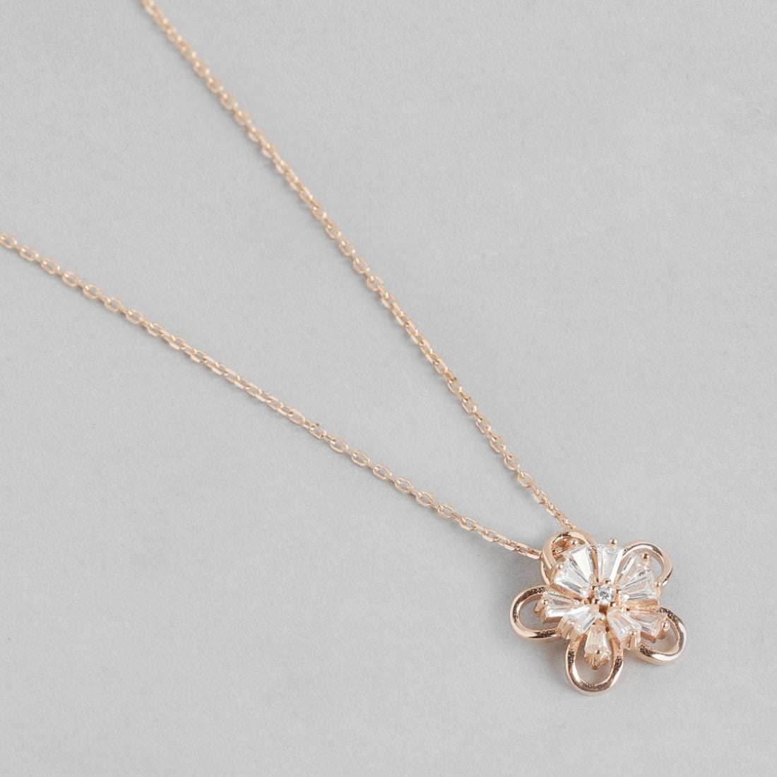 Rose Petal Radiance Rose Gold-Plated 925 Sterling Silver Necklace