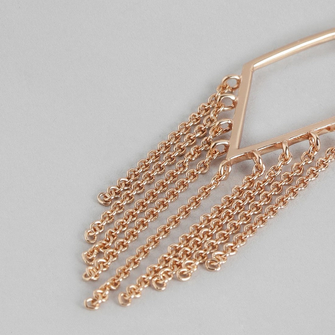 Rose Gold Dangling 925 Sterling Silver Studs