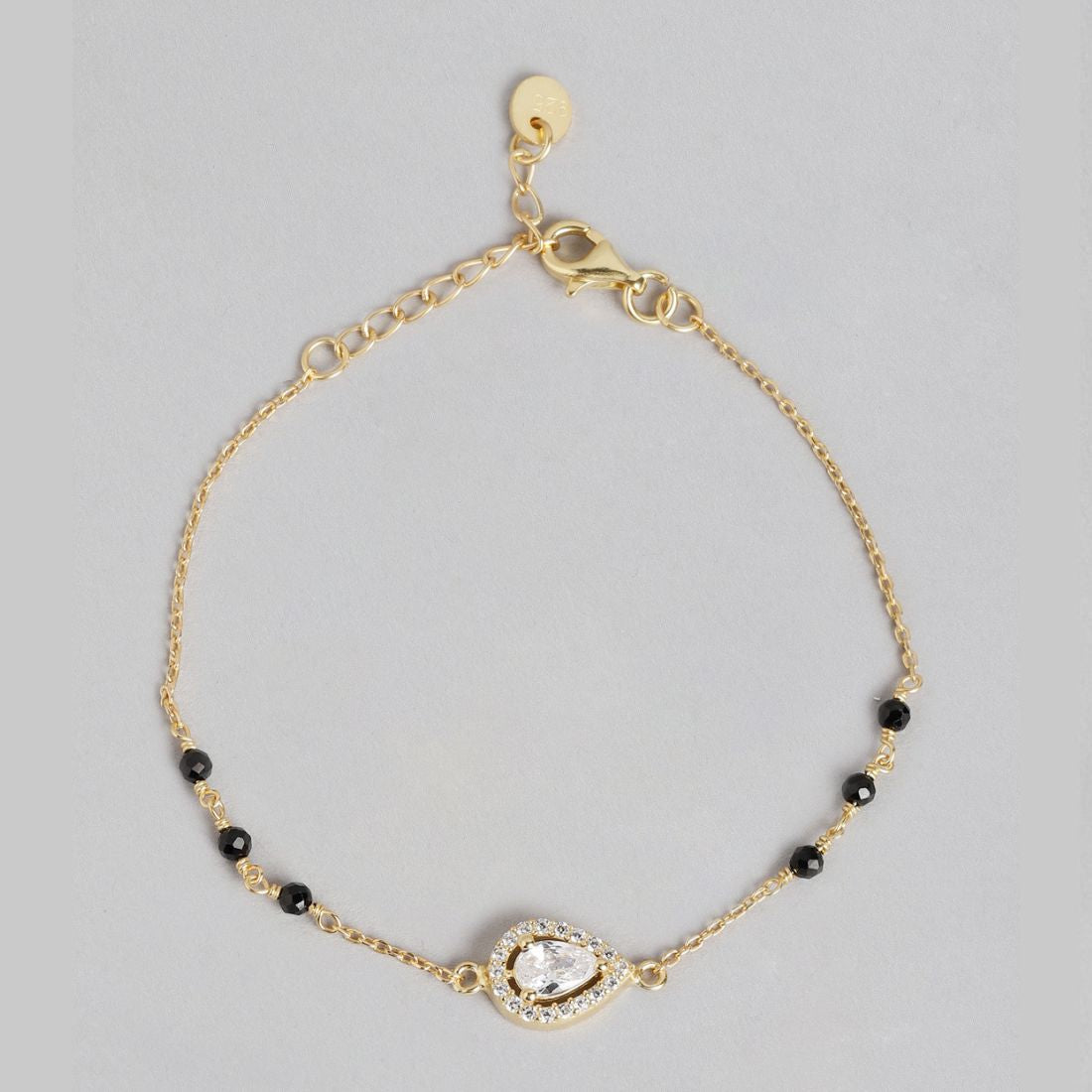 Golden Blush Gold-Plated 925 Sterling Silver Bracelet with Cubic Zirconia