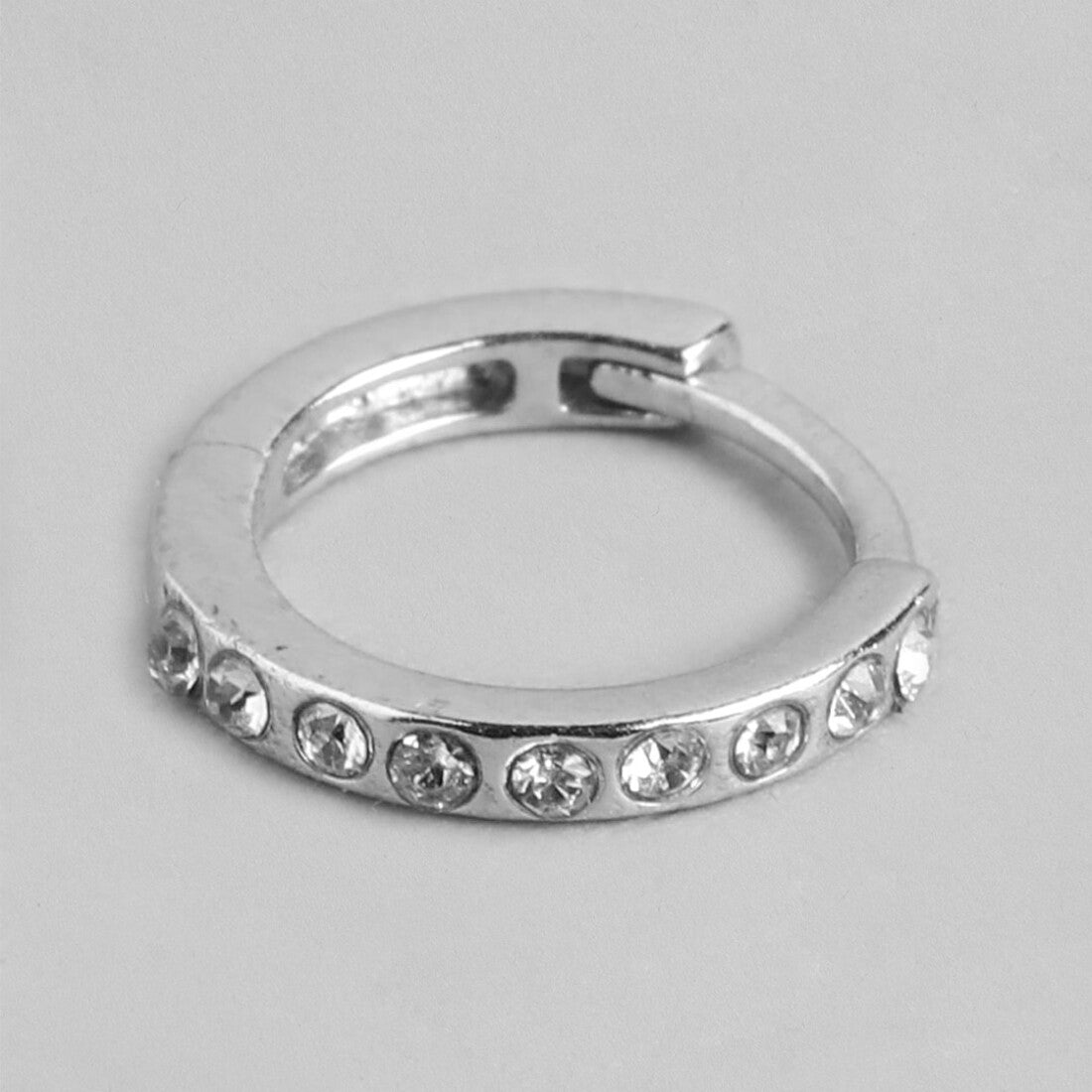 Radiant Charm Rhodium-Plated 925 Sterling Silver Nosepin