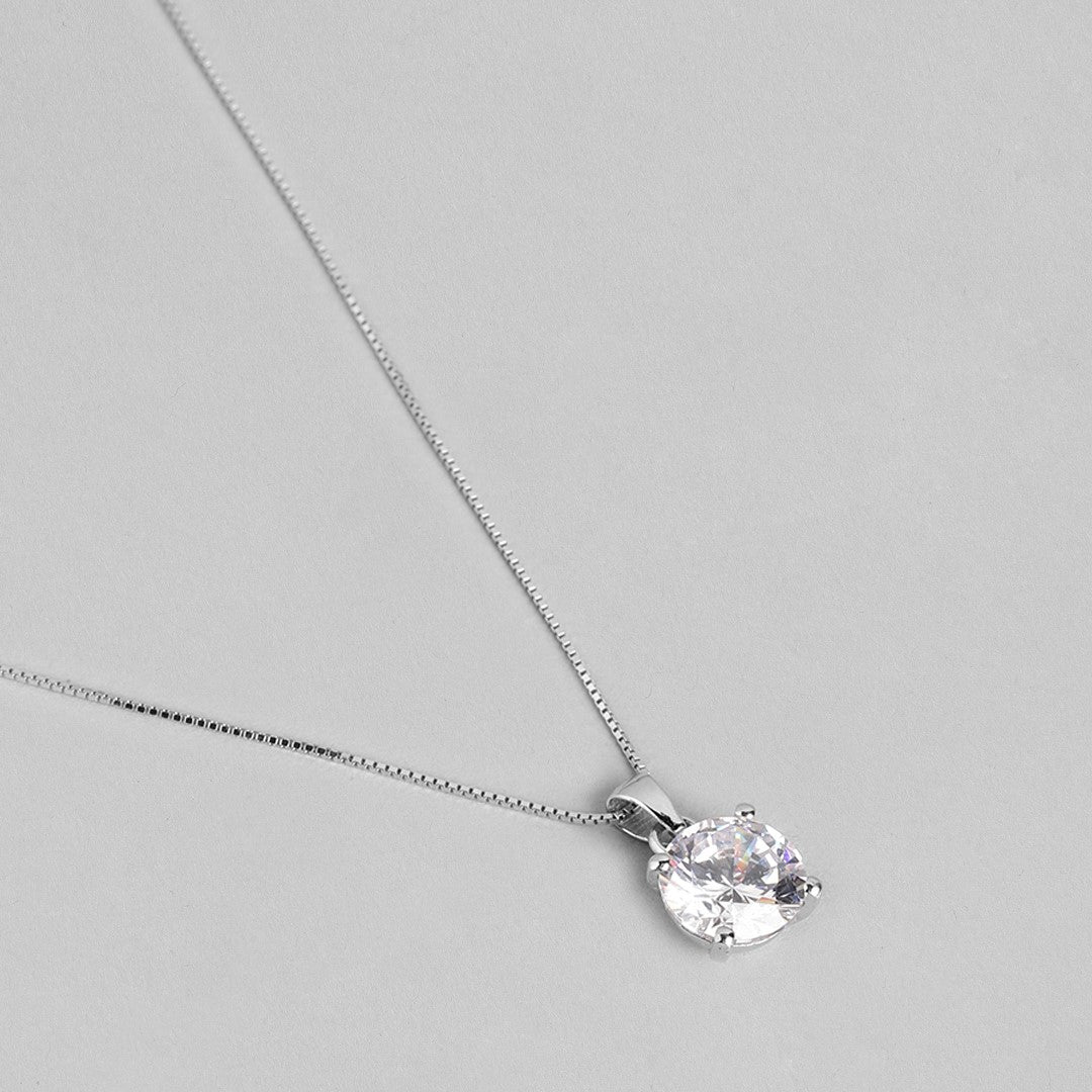 Cherished Bond: Rhodium-Plated 925 Sterling Silver Pendent