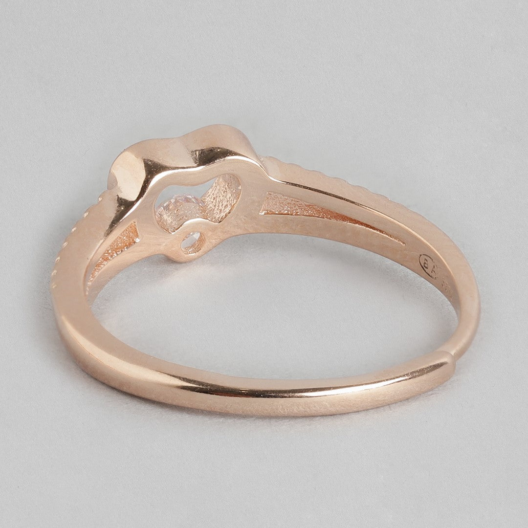 Eternal Devotion Beloved 925 Silver Ring in Rose Gold Gift Hamper (Adjustable)