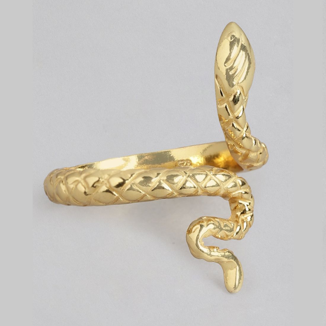 Golden Serpentess: Gold Plated 925 Sterling Silver Snake Ring