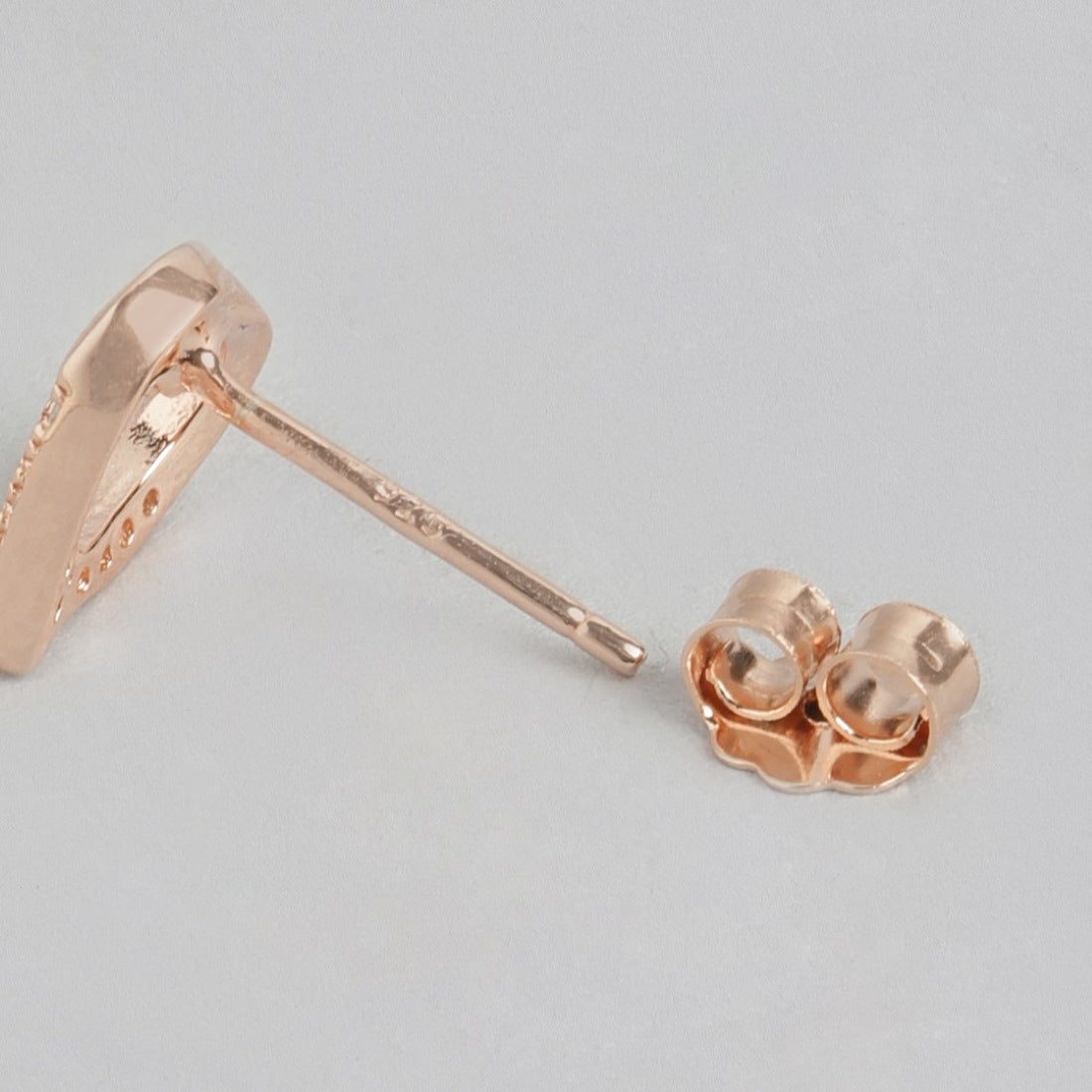 Rosy Devotion CZ Rose Gold-Plated 925 Sterling Silver Earrings