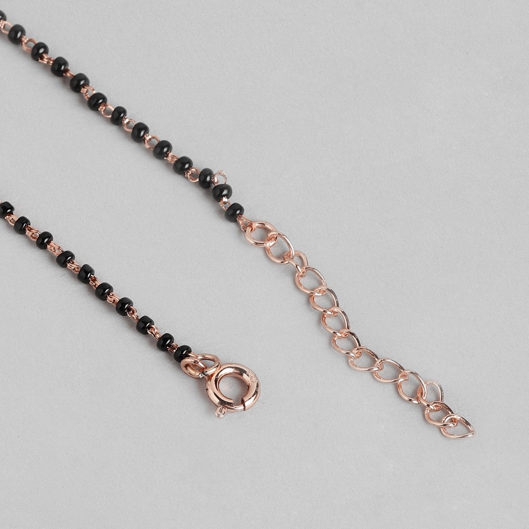 Gleaming Vows Rose Gold CZ 925 Sterling Silver Mangalsutra