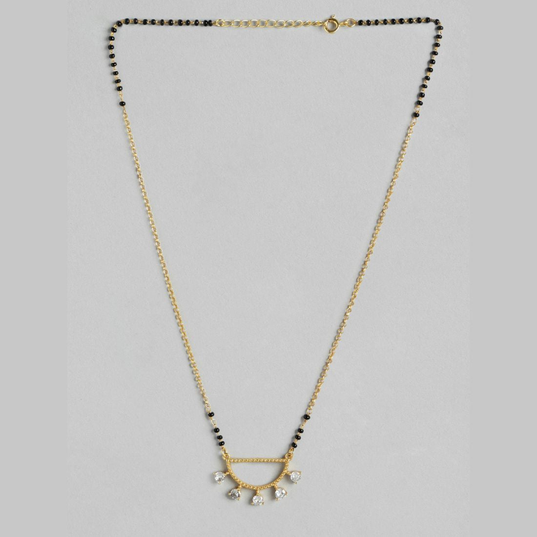 Golden Radiance 925 Sterling Silver Mangalsutra with Cubic Zirconia