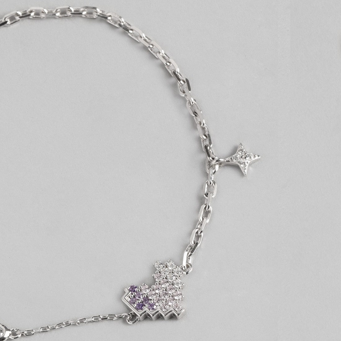 Minimal Heart 925 Silver Bracelet