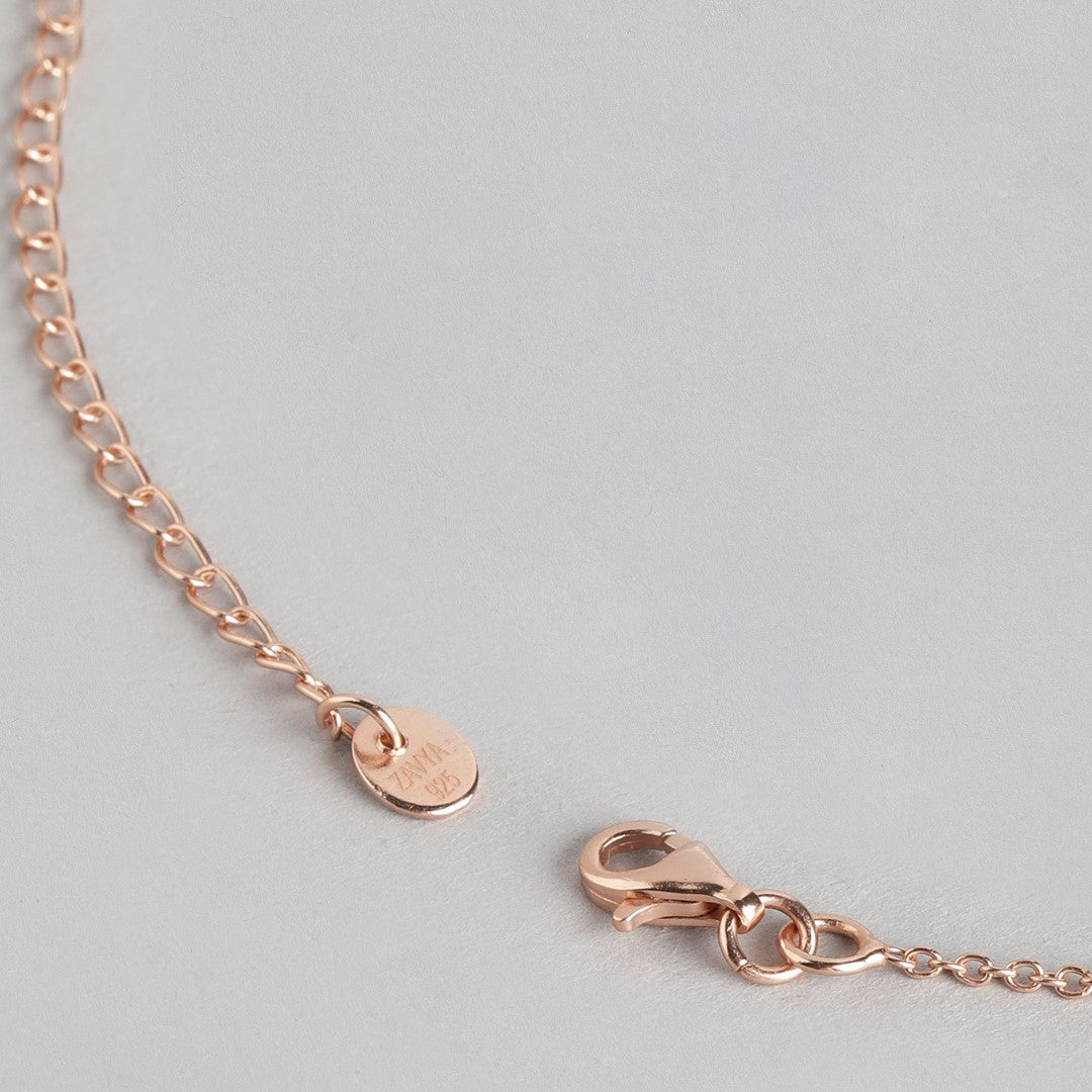 Blushing Vows Rose Gold-Plated 925 Sterling Silver CZ Mangalsutra