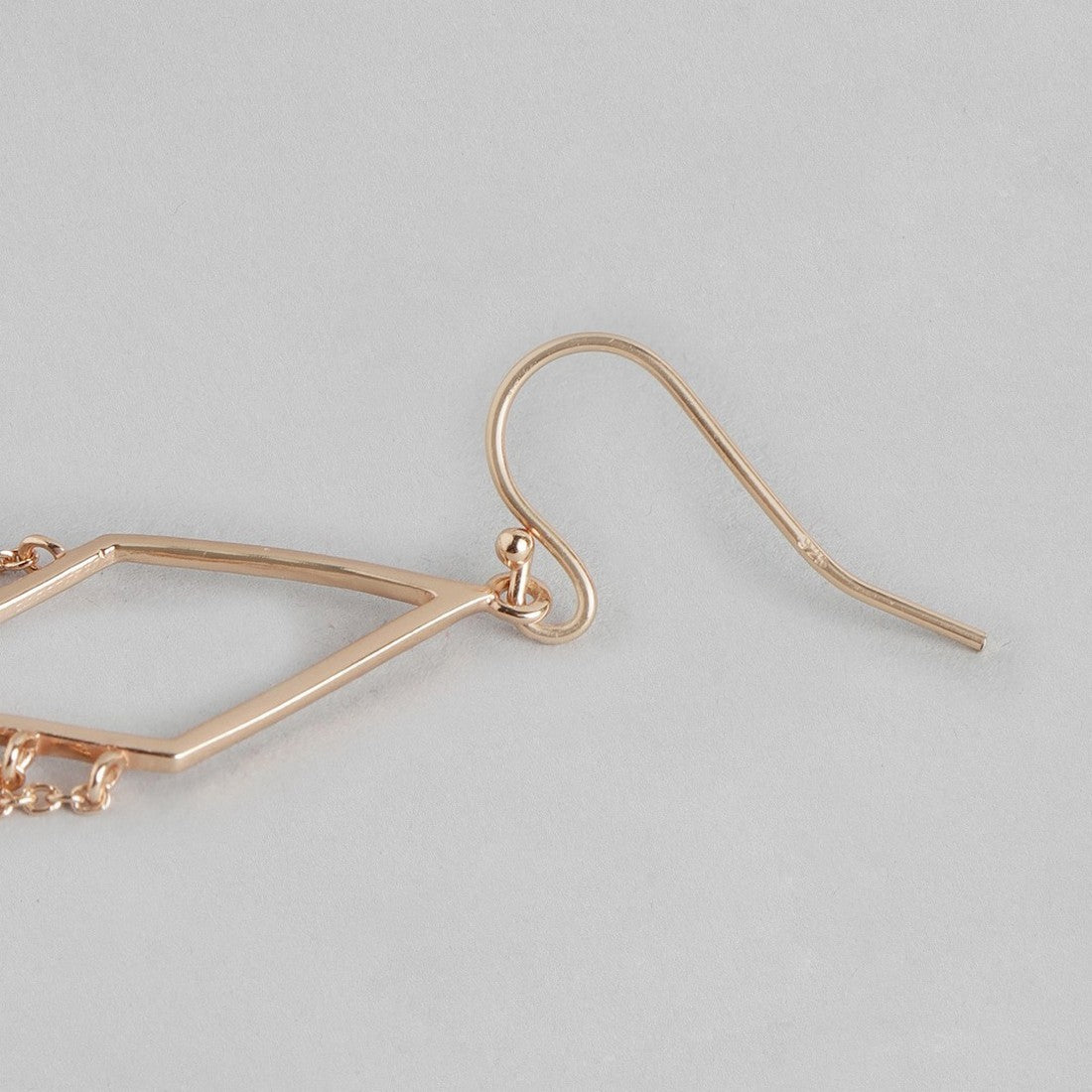 Rose Gold Dangling 925 Sterling Silver Studs