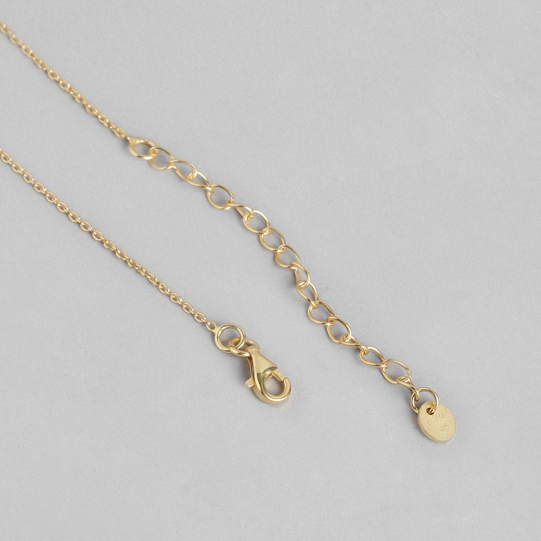 Circle of Eternity: Gold-Plated CZ 925 Sterling Silver Mangalsutra