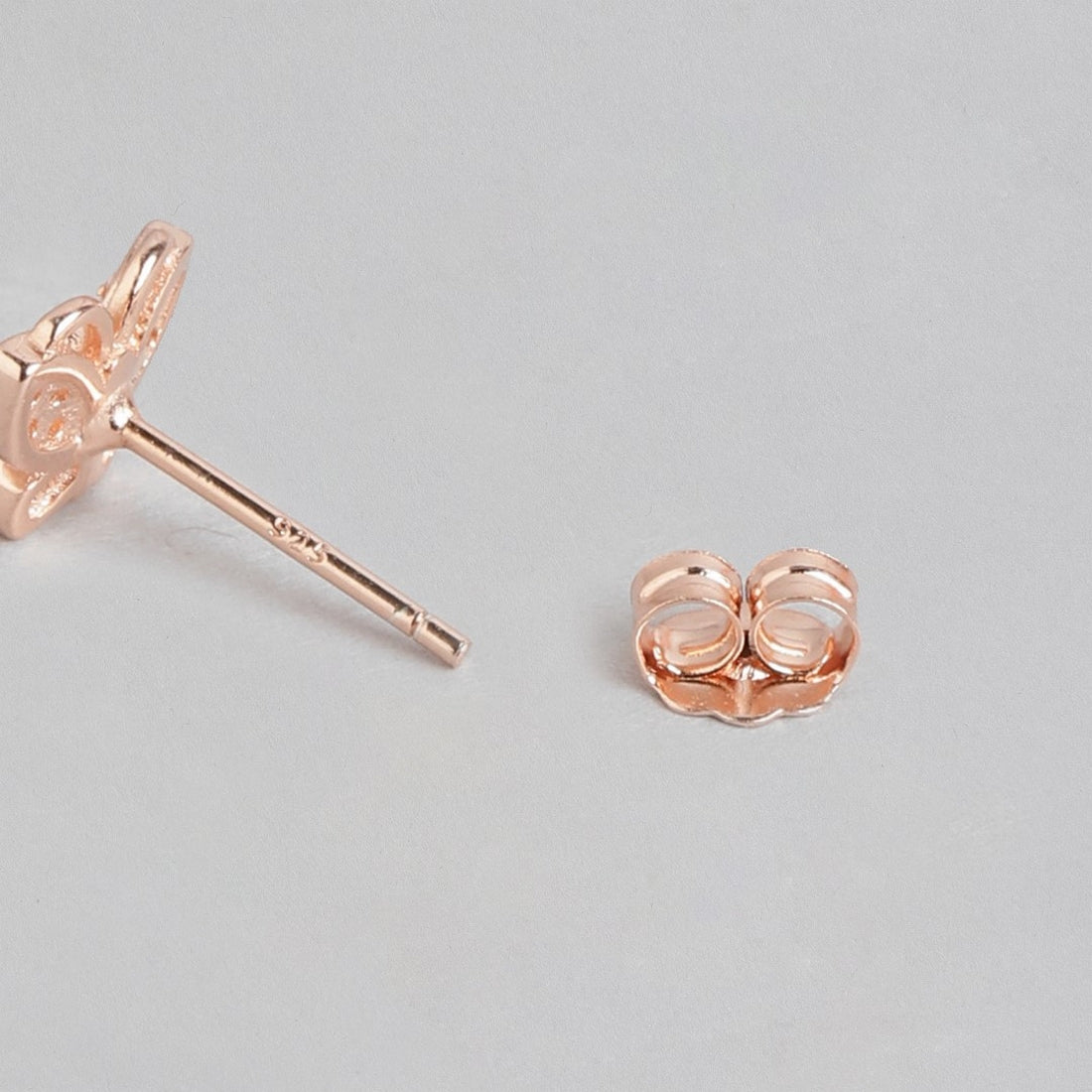 Butterfly Dreams Rose Gold-Plated CZ 925 Sterling Silver Earrings