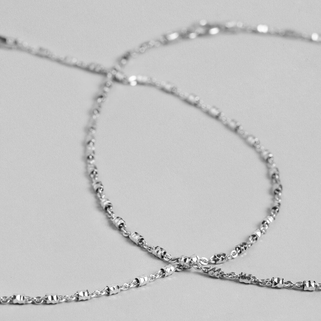 Twisted 925 Sterling Silver Anklets