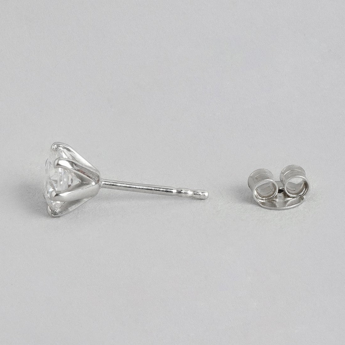 Sensational Solitaire 925 Silver Drop Earrings