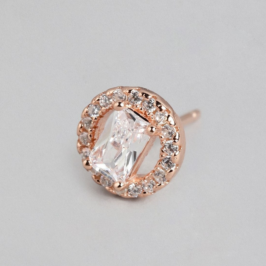 Celestial Circles Rose Gold-Plated CZ 925 Sterling Silver Jewelry Set