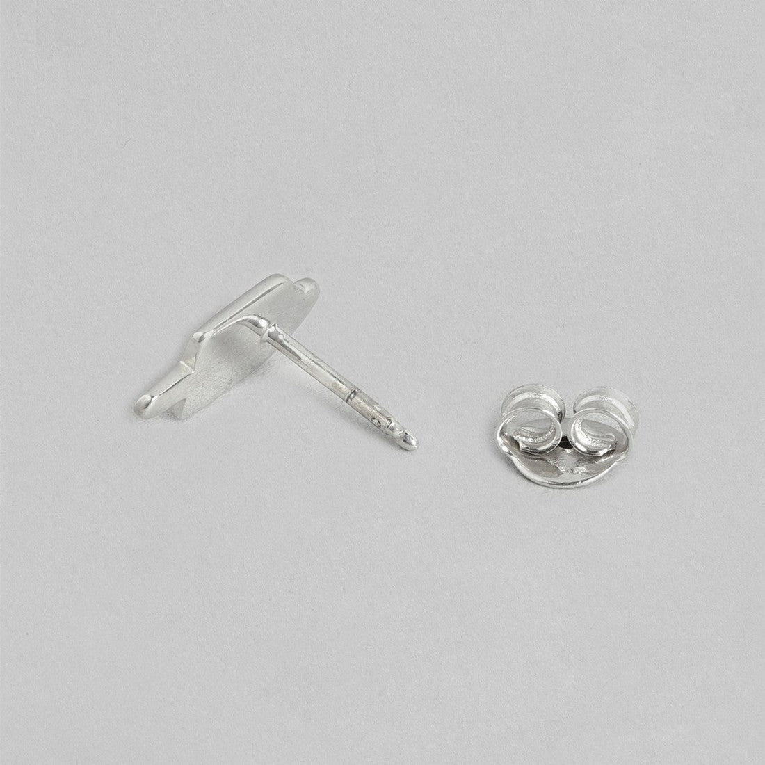 Popsicle Funky Rhodium Plated 925 Sterling Silver Studs