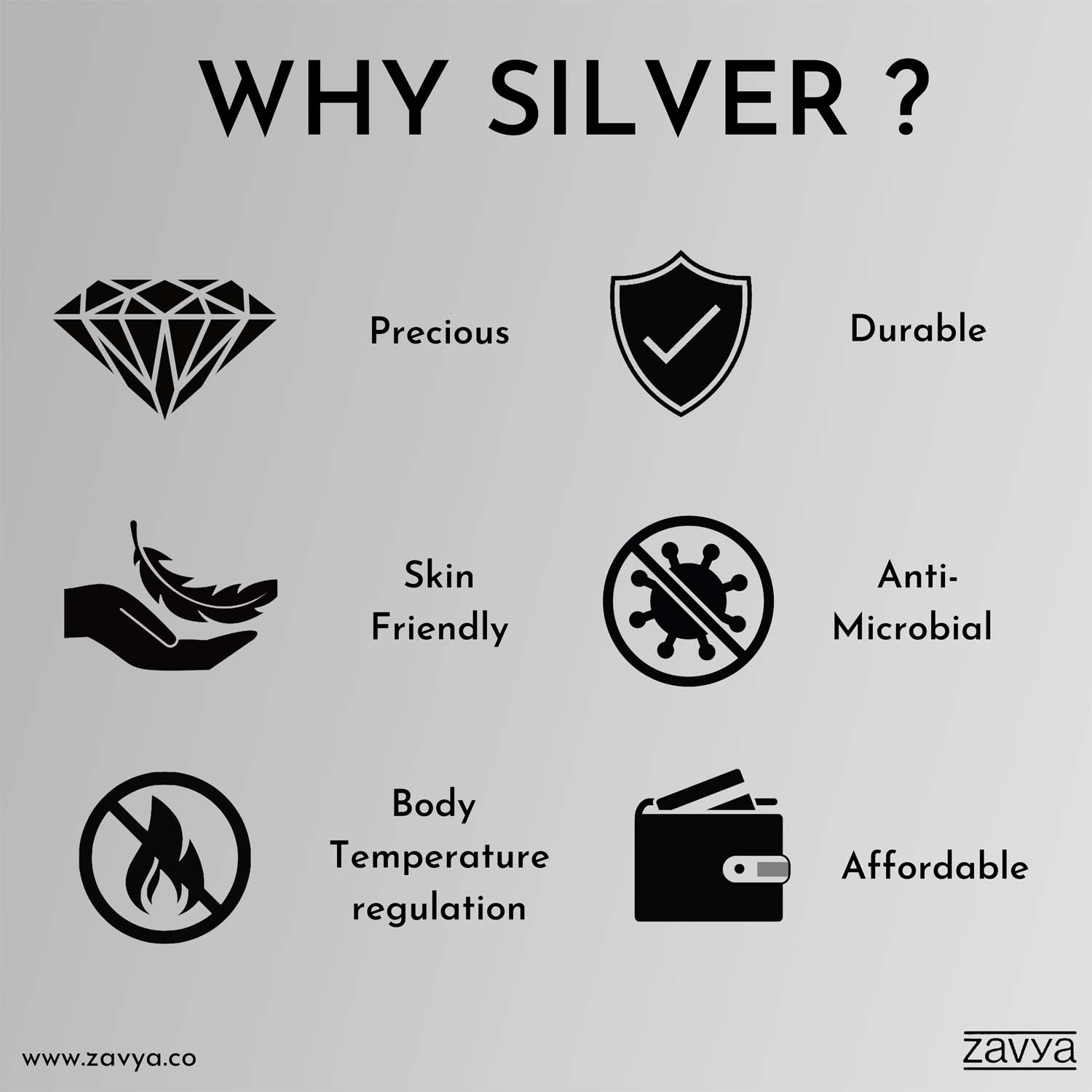Wavy 925 Silver Mangalsutra
