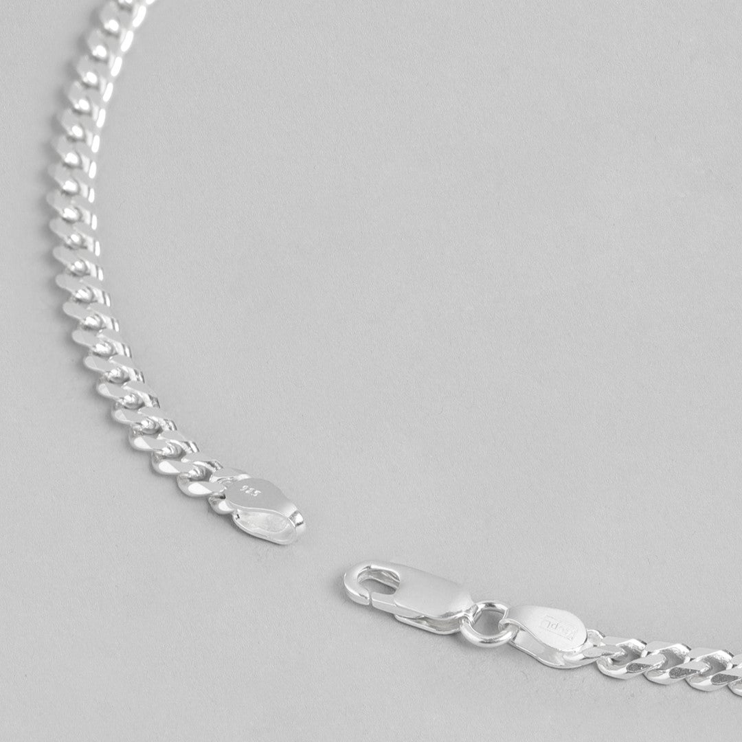 The Classic Silver-Plated Linkage 925 Sterling Silver Chain for Him