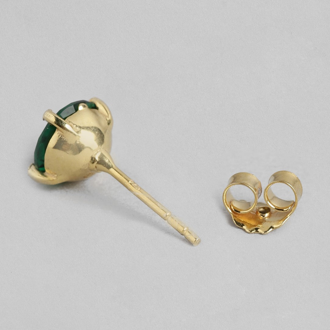 Garden of Glamour Gold-Plated 925 Sterling Silver Stud Earrings