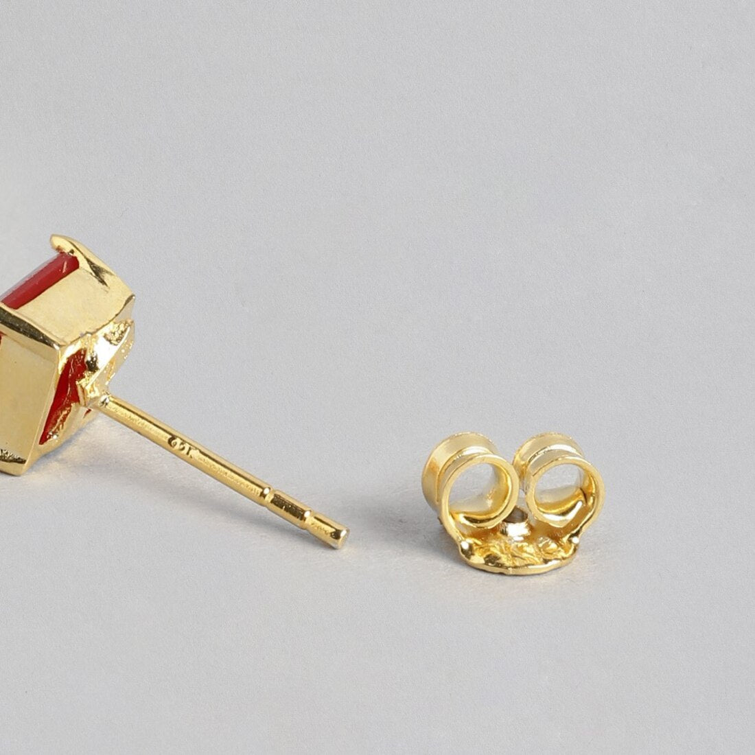 Golden Radiance Gold-Plated Sterling Silver Stud Earrings