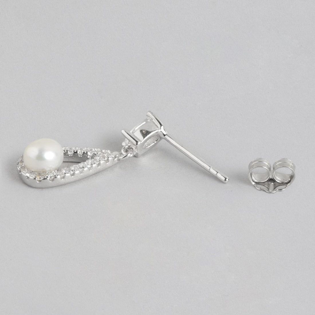 Pearl Radiance Drops Rhodium-Plated 925 Sterling Silver Earrings