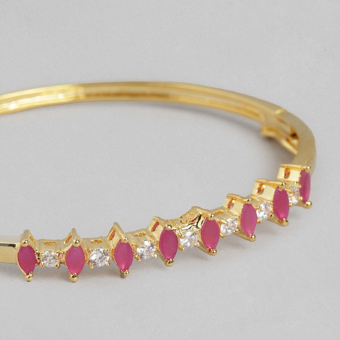 Radiant Fusion Gold-Plated 925 Sterling Silver Bracelet with Cubic Zirconia and Color Stones