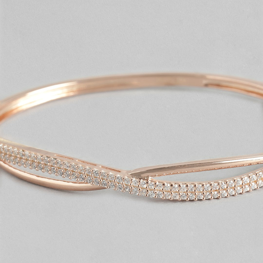 Radiant Rose Gold 925 Sterling Silver Bracelet with Cubic Zirconia
