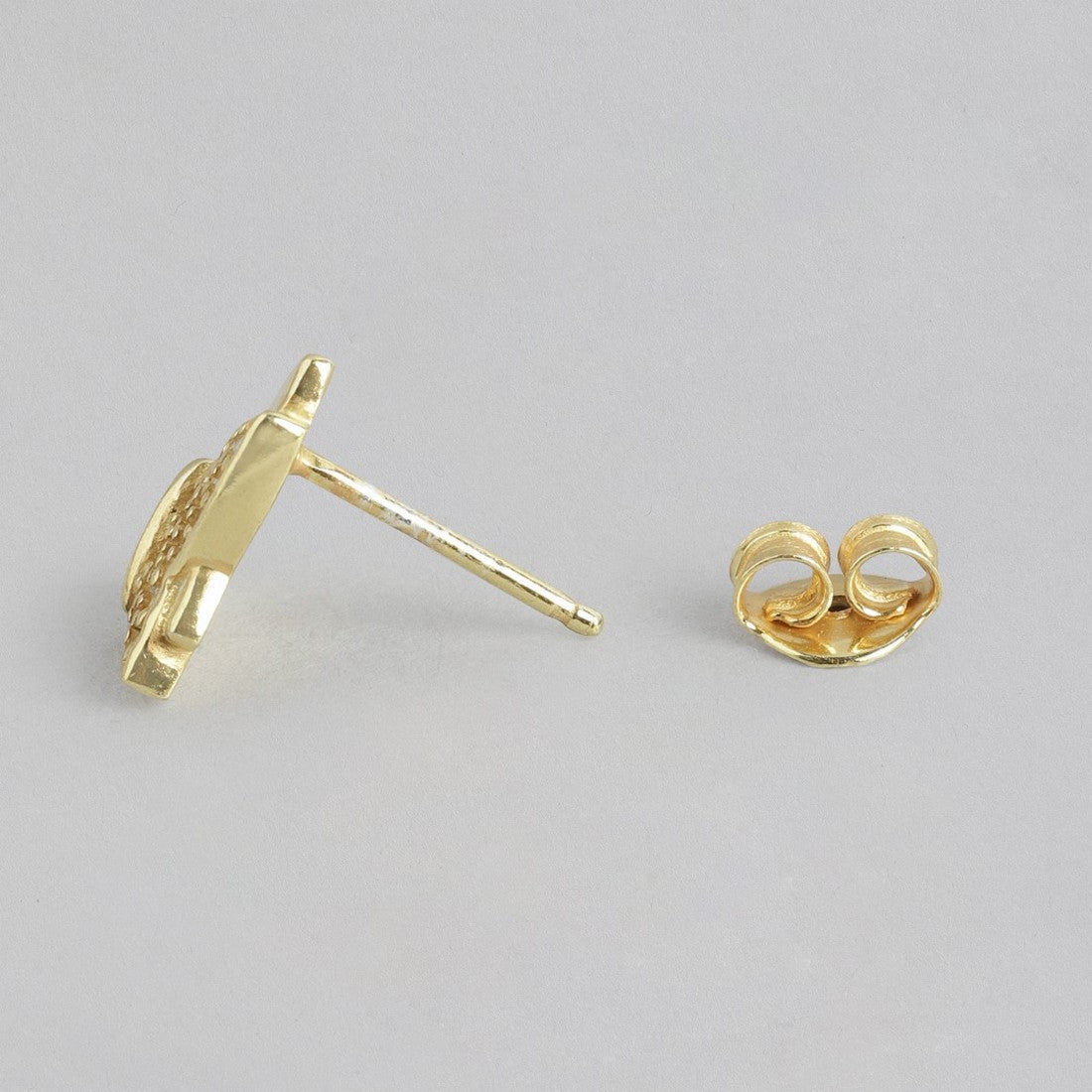 Butterfly CZ Gold Plated 925 Sterling Silver Stud