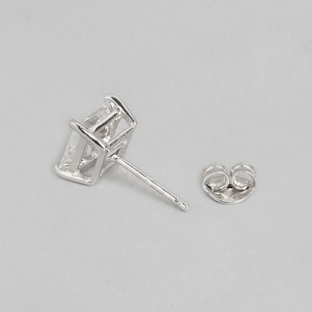 Sparkling Brilliance 925 Sterling Silver Stud Earrings with Cubic Zirconia