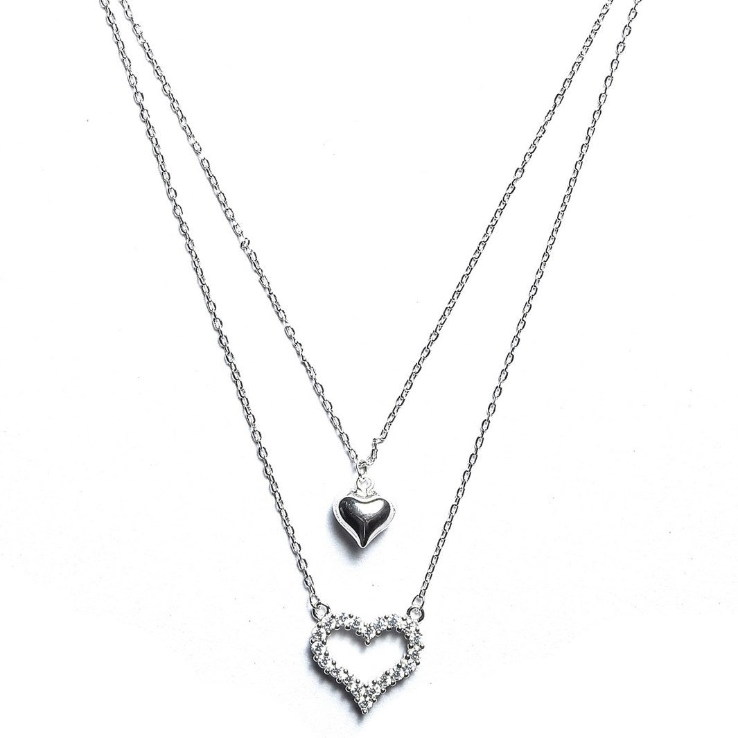 Romantic Heart 925 Silver Necklace