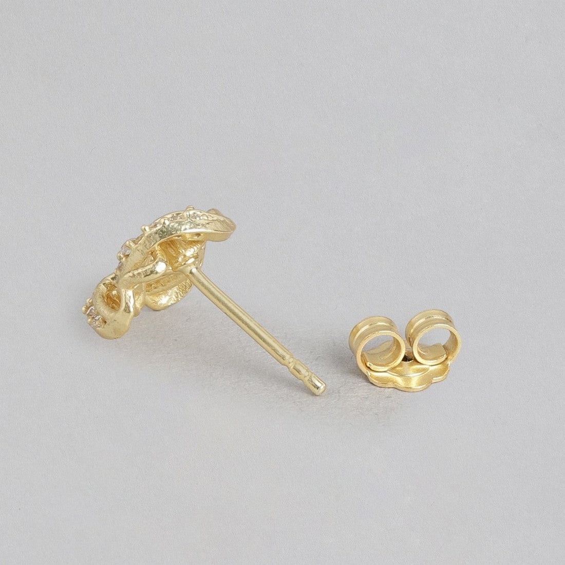 Radiant Brilliance Gold Plated 925 Sterling Silver Stud Earrings