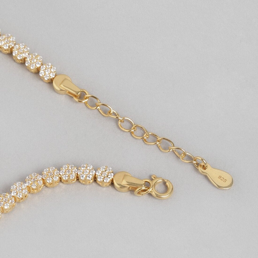 Golden Blossom Gold-Plated 925 Sterling Silver Flower Bracelet