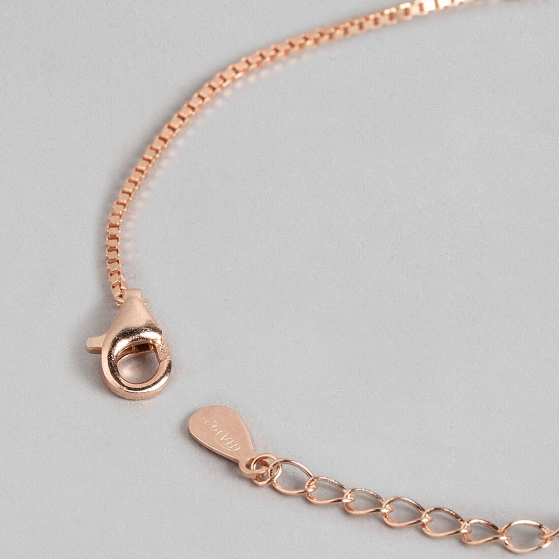Sleek Infinity Rose Gold 925 Silver Bracelet