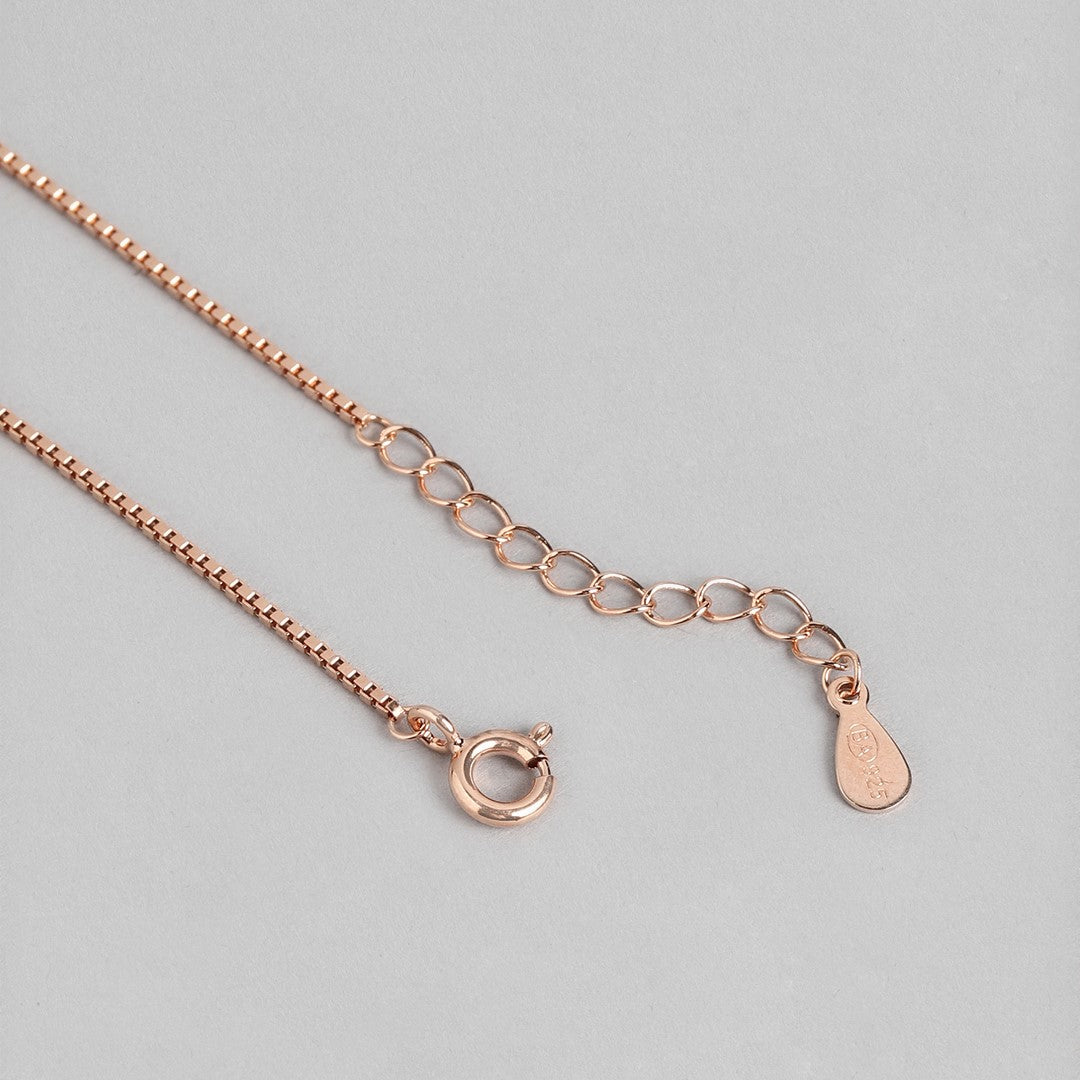 Eternal Circles Rose Gold-Plated 925 Sterling Silver Bracelet with Cubic Zirconia