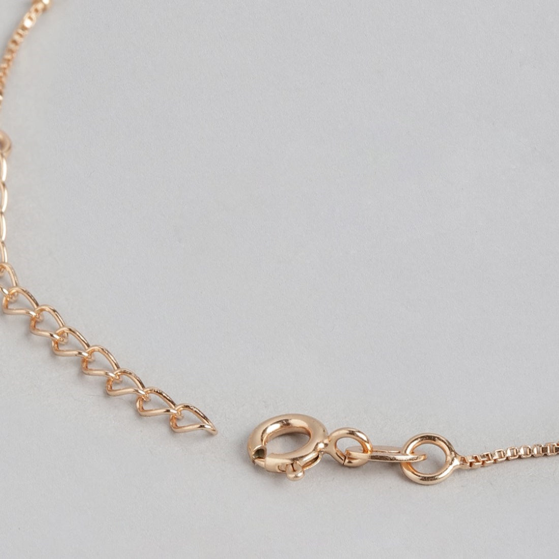 Rosy Romance Rose Gold-Plated 925 Sterling Silver Bracelet with Dual Hearts