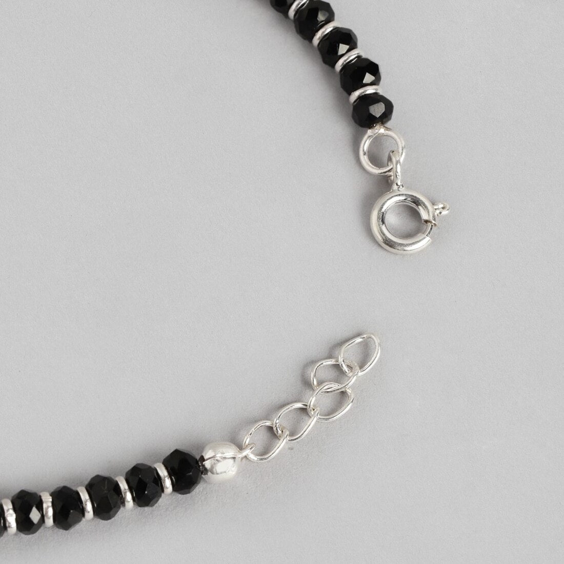 Enigmatic Charms 925 Sterling Silver Rhodium Plated Anklet