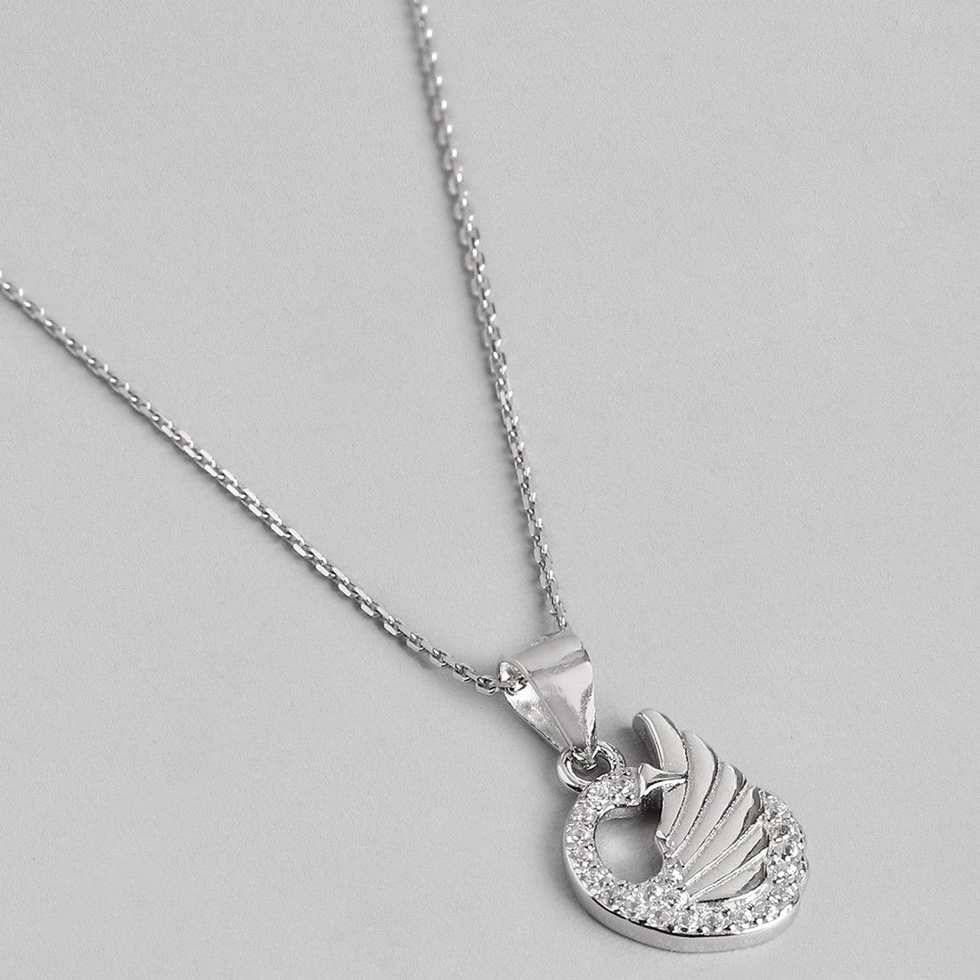 Twirling Peacock 925 Silver Jewellery Set