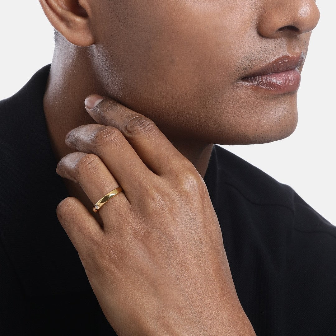 Timeless Sophistication Gold Plated 925 Sterling Silver Ring For