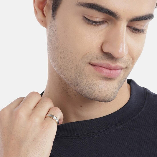Sophisticated Simplicity 925 Sterling Silver Ring for Him