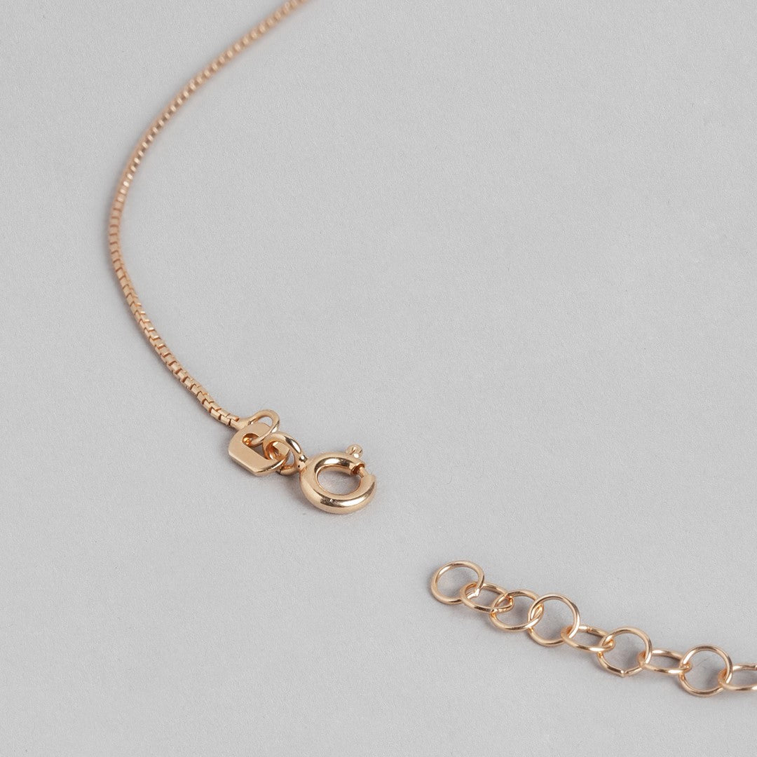 Golden Radiance Rose gold-Plated 925 Sterling Silver Jewelry Set