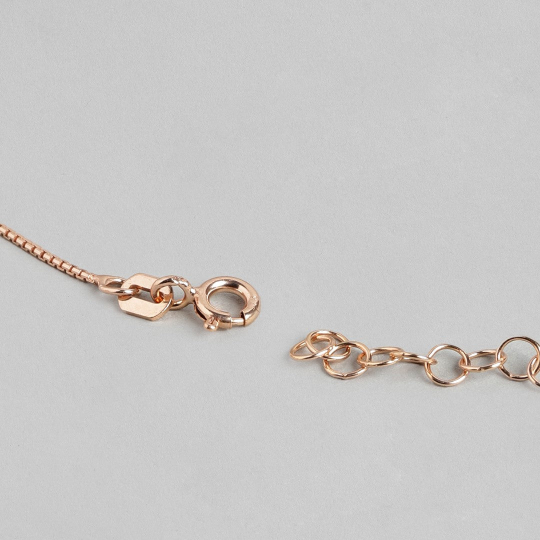 Blooms in Harmony - Rose Gold & Silver Floral Necklace Earring Set