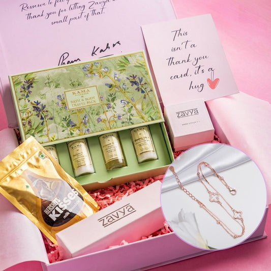 KAMA x Zavya Charming Duo Rose Gold Plated 925 Sterling Silver Bracelet