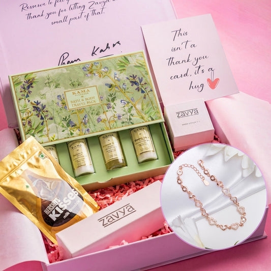 KAMA x Zavya Heartfelt Affection Rose Gold Plated 925 Silver Bracelet