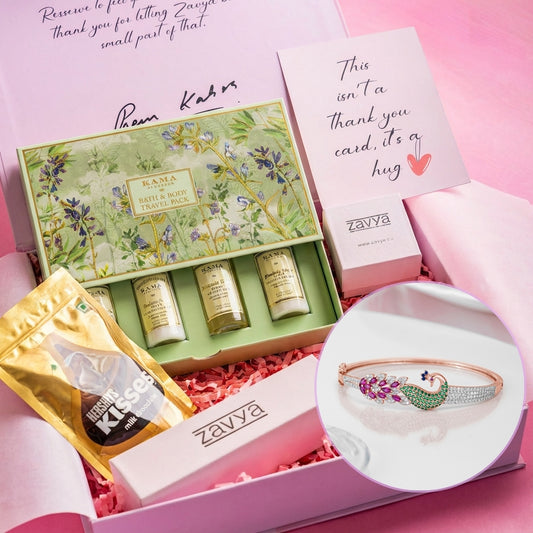 KAMA x Zavya Peacock Silver Bracelet In Rose Gold