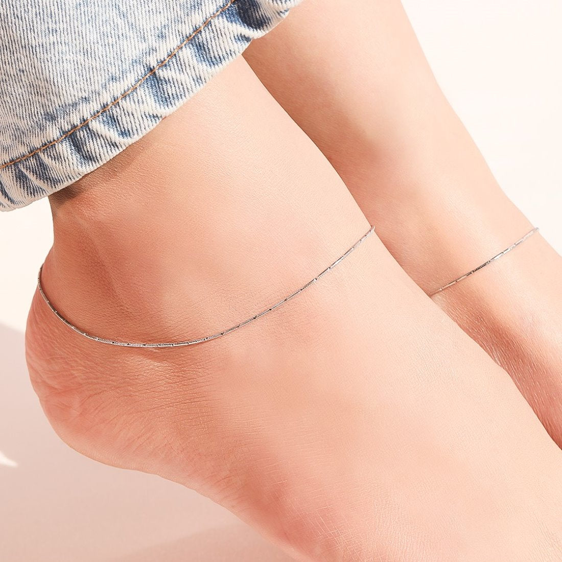 Sleek Minimal Chain 925 Sterling Silver Anklet