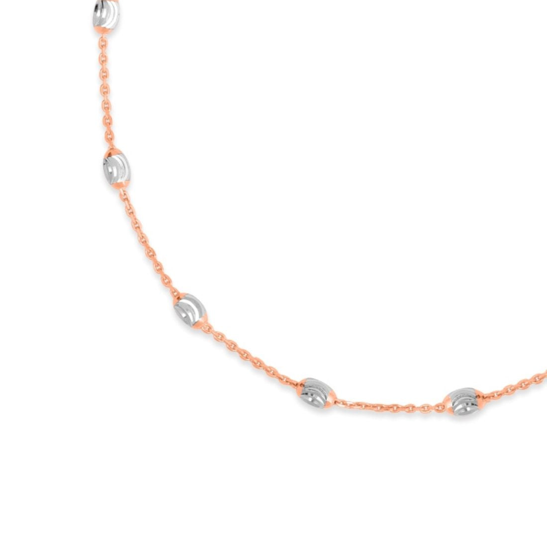 Italian 925 Silver Anklets in Rose Gold