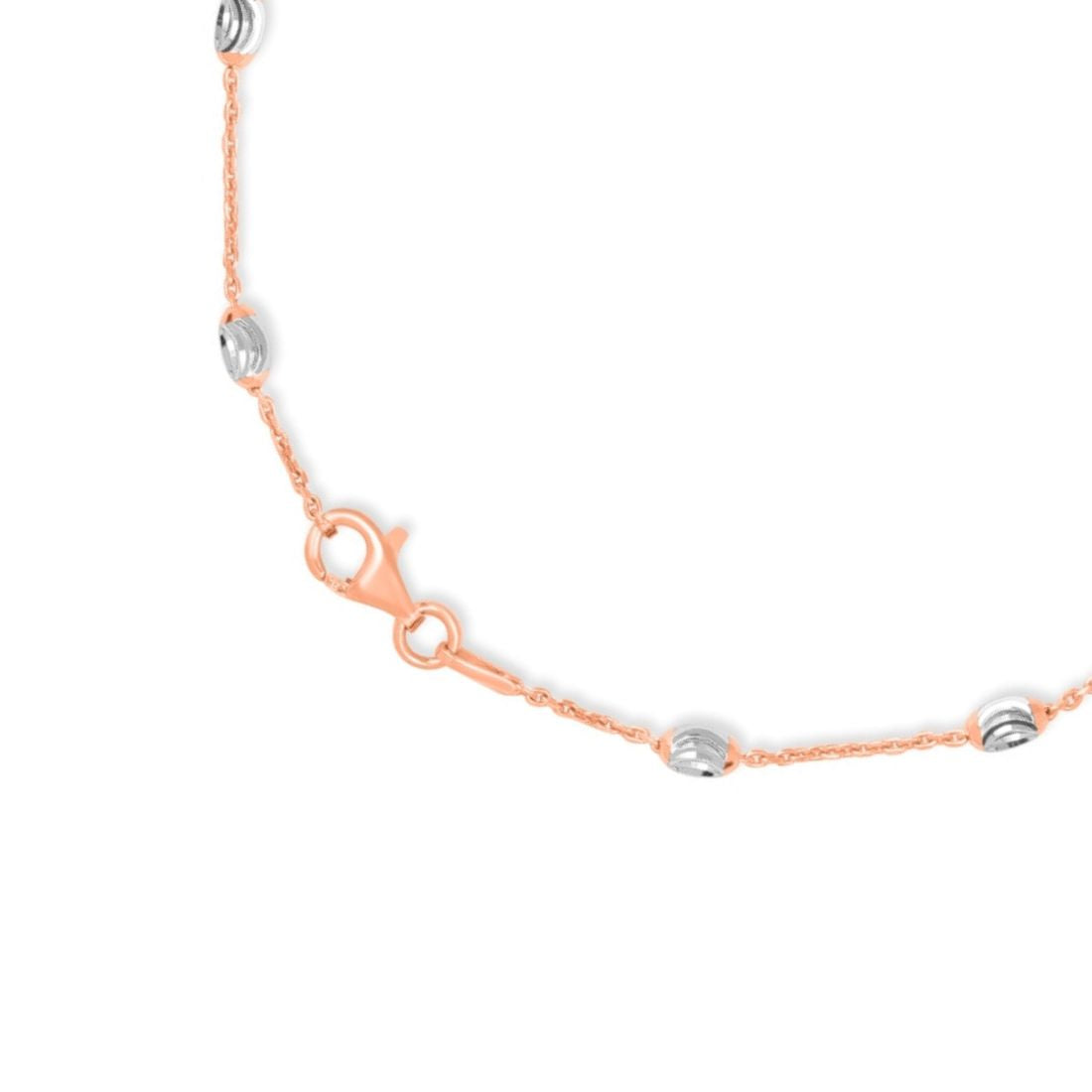 Italian 925 Silver Anklets in Rose Gold