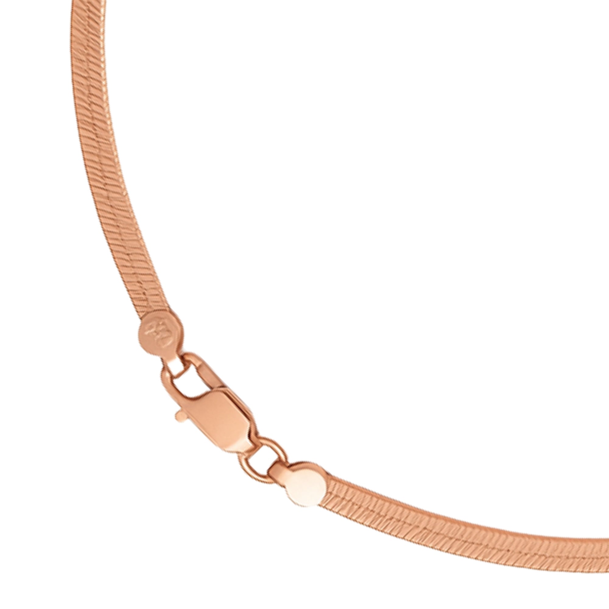 Braided Rose Gold Plated 925 Sterling Silver Anklet